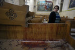 Последствия взрыва внутри церкви в Танте, Египет, 9 апреля 2017 года