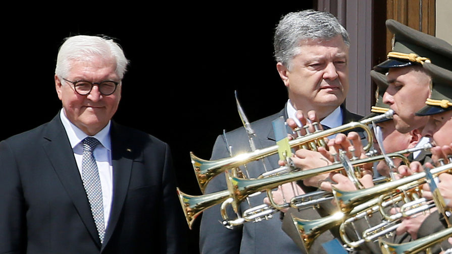 Президент ФРГ Франк-Вальтер Штайнмайер и президент Украины Петр Порошенко, 29 мая 2018 года