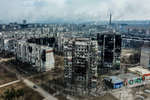 Mariupol, in March 2022, houses on Shevchenko Boulevard and Kuprin Street were demolished