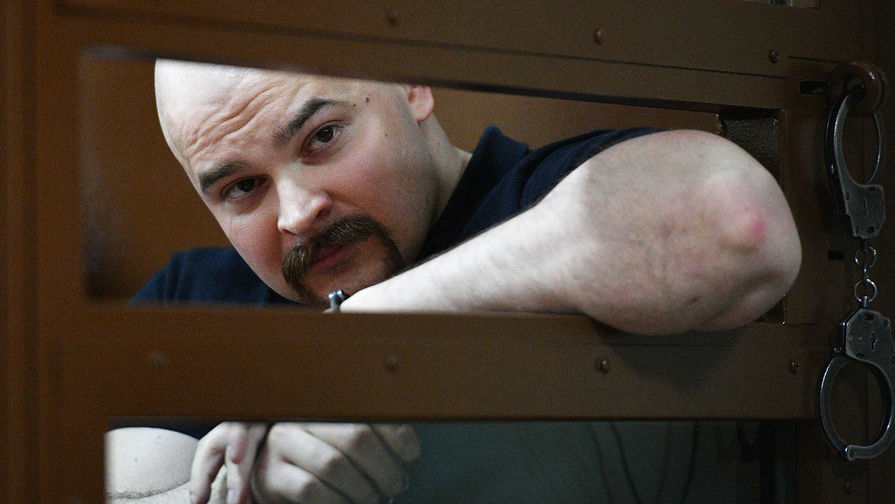Максим Марцинкевич (Тесак) во время оглашения приговора в Бабушкинском суде Москвы, 29 декабря 2018 года