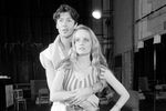 Твигги и Томми Тьюн на репетиции в театре «Сент-Джеймс» на Бродвее, Нью-Йорк, 1982 год
