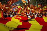 Массовая акция против независимости Каталонии прошла в Барселоне, 29 октября 2017