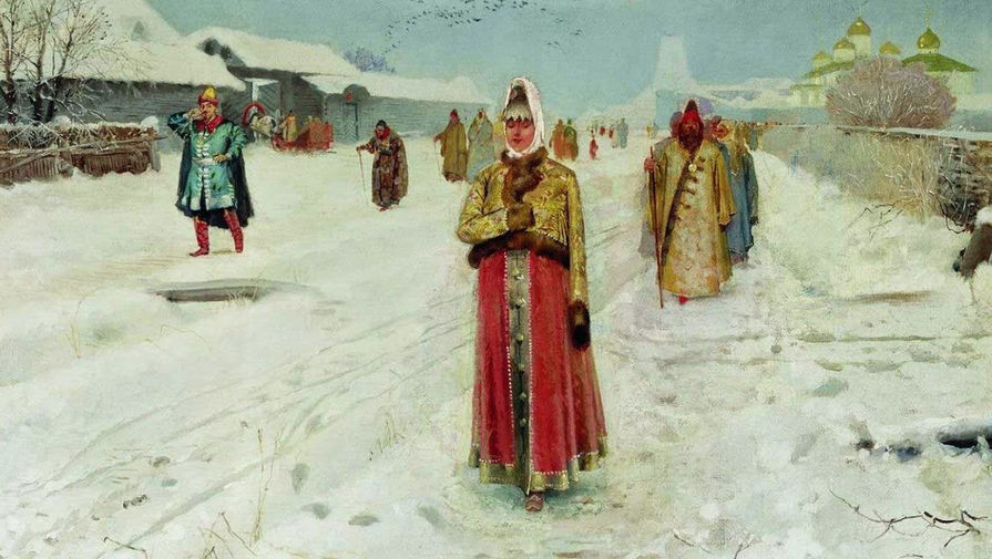 Андрей Рябушкин. Воскресный день. 1889