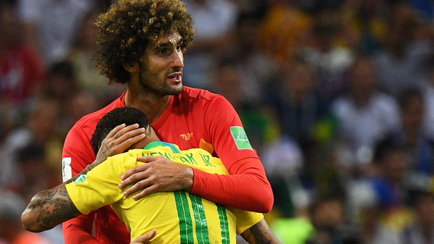 Во время матча 1/4 финала чемпионата мира по футболу между сборными Бразилии и Бельгии, 6 июля 2018 года