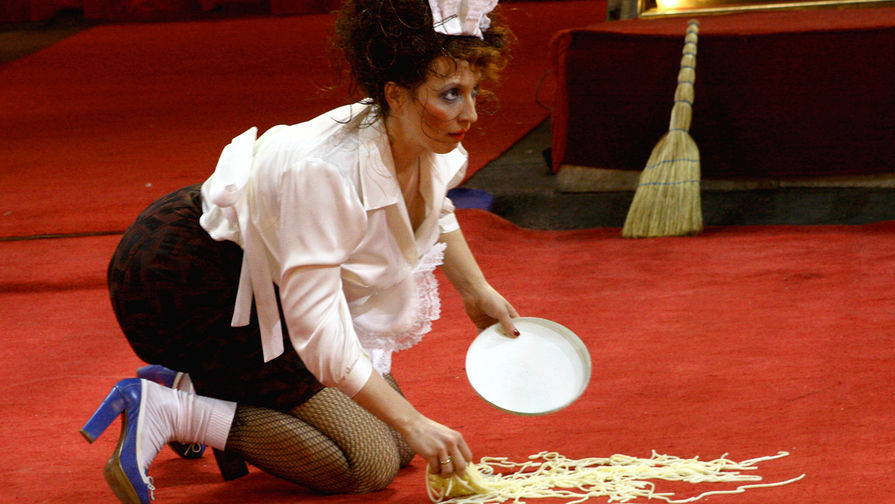 Яна Чурикова во время съемок шоу «Цирк со звездами» для&nbsp;Первого телеканала, 2007 год