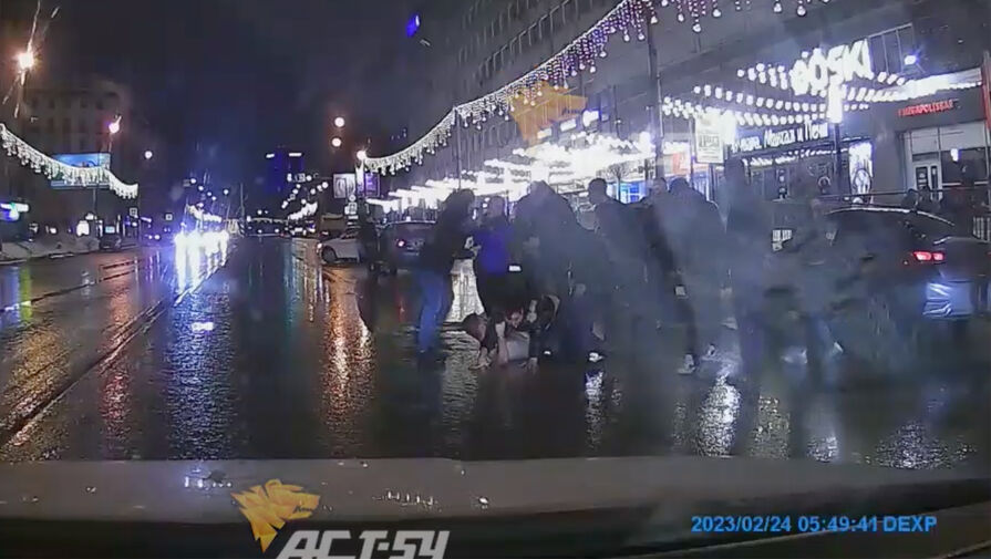 В Новосибирске мужчины подрались на проезжей части возле стриптиз-клуба