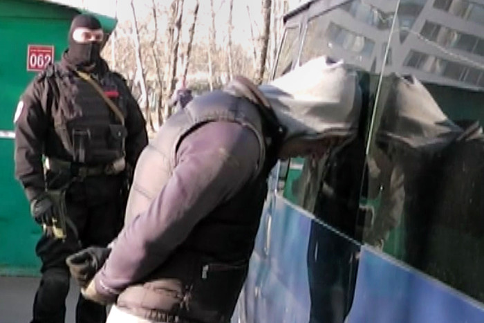 Задержание подозреваемых в нападениях на инкассаторов в Москве