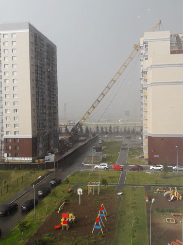 Последствия падения башенного крана на&nbsp;жилой дом в&nbsp;Казани, 26 июня 2018 года