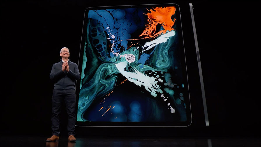 Новый iPad Pro во время презентации Apple в Бруклине, Нью-Йорк, 30 октября 2018 года