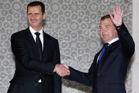 Дмитрий Медведев с президентом Сирии Башаром Асадом