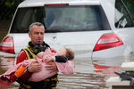 Наводнение в городе Грез-су-Луан на севере Франции