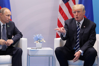 Президент России Владимир Путин и президент США Дональд Трамп