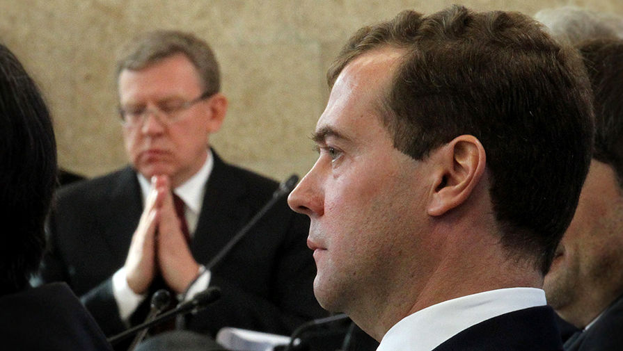 Экс-министр финансов Алексей Кудрин и премьер-министр Дмитрий Медведев
