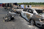 Ситуация на месте взрыва бензовоза в Пакистане