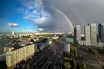 Радуга в&nbsp;небе над&nbsp;Ленинградским проспектом, Москва, 2&nbsp;сентября 2022&nbsp;года