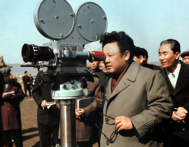 Ким Чен Ир на съемках документального фильма, 1979 год