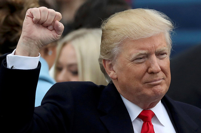 45-й президент США Дональд Трамп, 20 января 2017 года