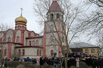 Прощание с погибшими в результате стрельбы у православного храма в Кизляре, 20 февраля 2018 года
