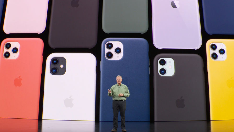 Новые iPhone 11 и iPhone 11 Pro на презентации компании Apple, 10 сентября 2019 года