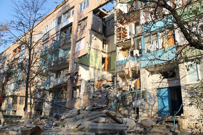 В&nbsp;этот дом украинский снаряд попал неделю назад