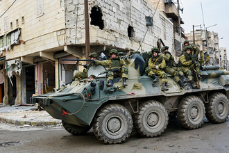 Российские военнослужащие в Алеппо