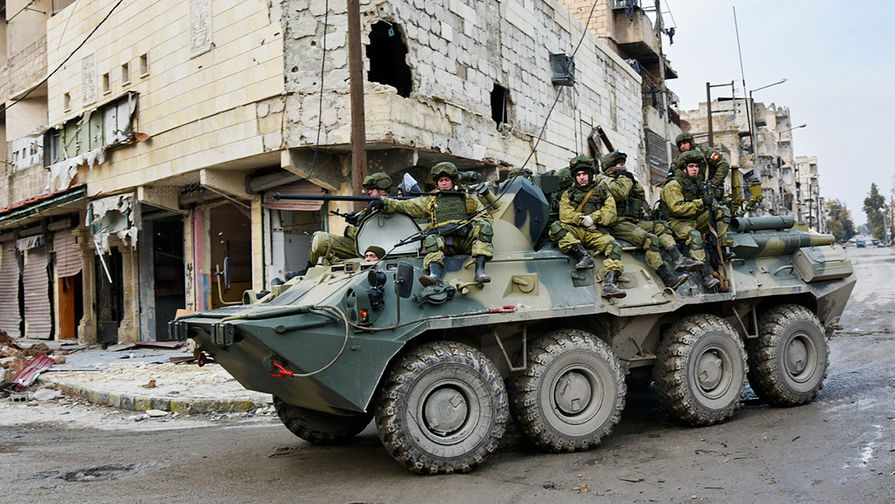 Российские военнослужащие в Алеппо