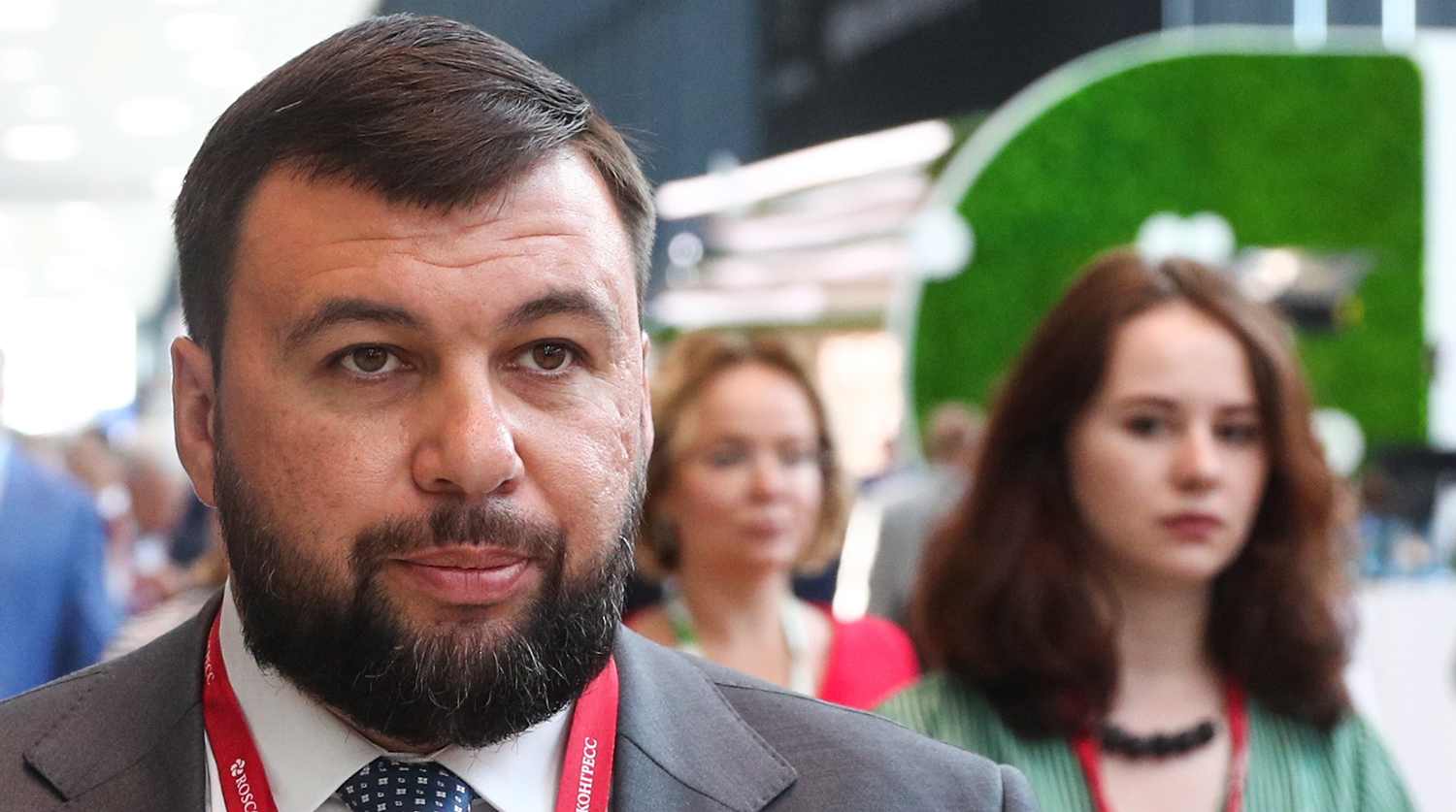 Глава самопровозглашенной ДНР Денис Пушилин во время Петербургского международного экономического форума (ПМЭФ) в Санкт-Петербурге, 6 июня 2019 года