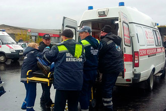 На месте ДТП с автобусом на Малинском шоссе в нескольких километрах от Коломны, 6 октября 2017 года