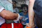 Жители сектора Газа, которые пострадали во время ударов по городу, 11 октября 2023 года