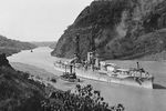 Линкор «Невада» пересекает Панамский канал, 1923 год