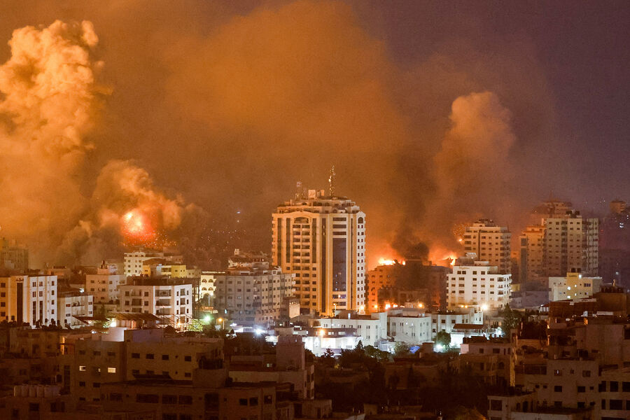 Последствия обстрела сектора Газа, 9 октября 2023 года