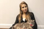 Телеведущая Юлия Барановская с котом, 13 марта 2018 года