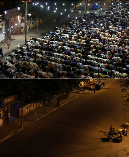 Вечерняя молитва в Карачи, Пакистан