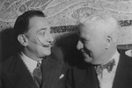Сальвадор Дали и Чарли Чаплин в Риме, 1954 год