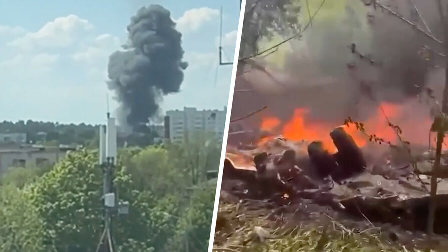 Появились видео всех четырех крушений вертолетов и самолетов в Брянской области
