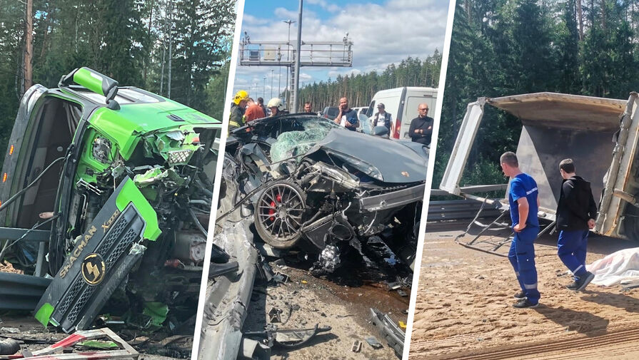 Водители двух грузовиков скончались в ДТП с Porsche