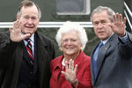 Джордж Буш-младший, Барбара Буш и Джордж Буш-старший, 2007 год
