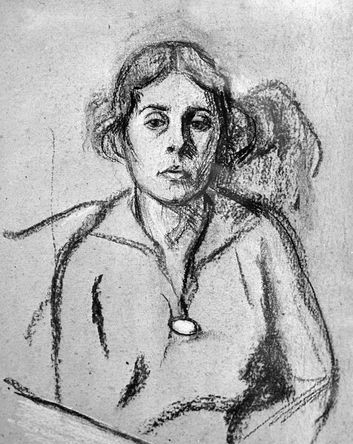 Портрет Лилии Брик работы поэта Владимира Маяковского, 1916 год