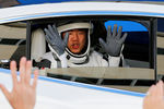 Астронавт Японского агентства аэрокосмических исследований Соити Ногути перед запуском пилотируемого корабля Crew Dragon с мыса Канаверал, штат Флорида, США, 15 ноября 2020 года
