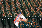 Военнослужащие парадных расчетов во время военного парада, посвященного 79-й годовщине Победы в Великой Отечественной войне, 9 мая 2024 года