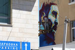 Граффити с изображением аргентинского футболиста Лионеля Месси в Казани, 2018 год