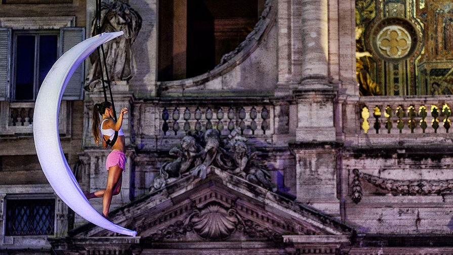 Городской праздник возле базилики Санта-Мария-Маджоре в&nbsp;Риме, 31 августа 2020 года 