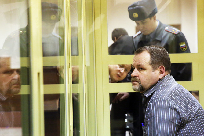 Сергей Кабалов, обвиняемый в покушении на угон самолета и избиении бортпроводника, во время оглашения приговора в Мособлсуде