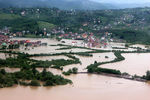 Вид на затопленный пригород Сараева