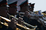 Музыканты военного оркестра на главном военно-морском параде в Кронштадте