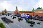 Ракетные комплексы «Ярс» во время военного парада, посвященного 79-й годовщине Победы в Великой Отечественной войне, 9 мая 2024 года