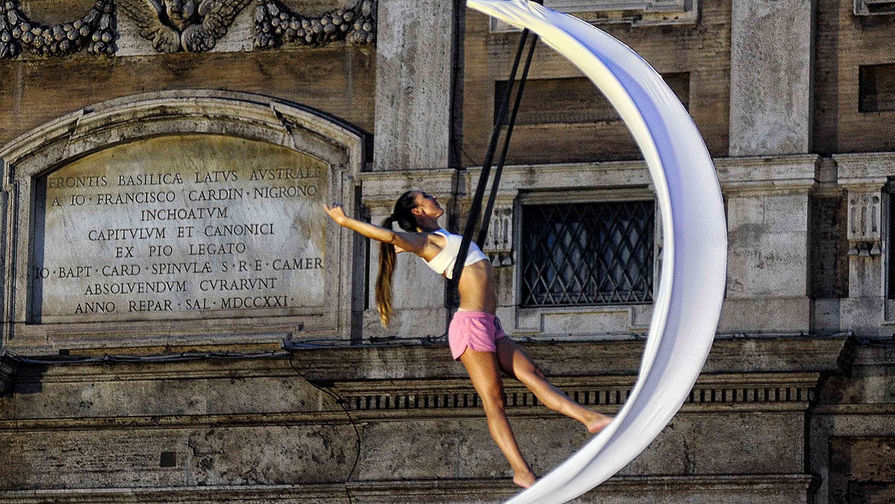 Городской праздник возле базилики Санта-Мария-Маджоре в&nbsp;Риме, 31 августа 2020 года 