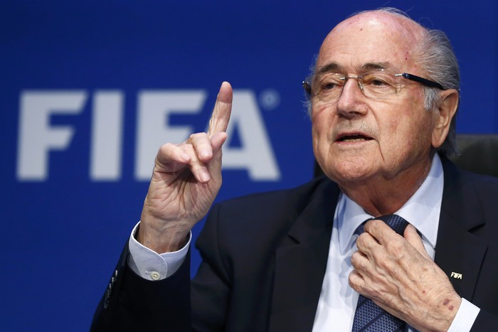 Президент ФИФА Йозеф Блаттер провел первую пресс-конференцию после переизбрания на пятый срок