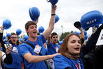 Студенты МГСУ во время парада студенчества на Поклонной горе