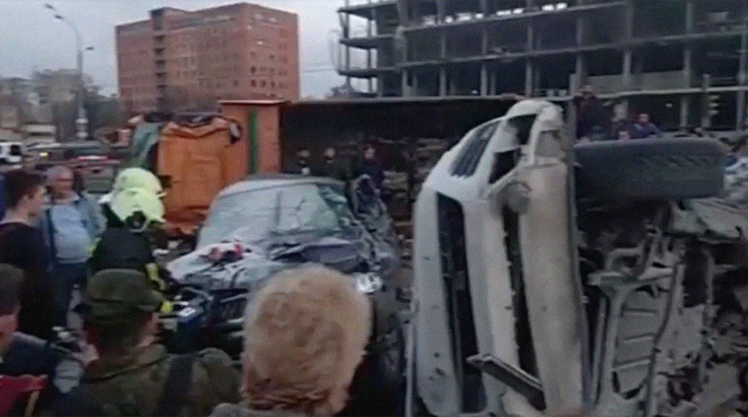 Фото аварии в Москве сегодня с самосвалом